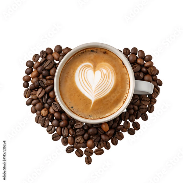Obraz cup of coffee isolated on transparent background