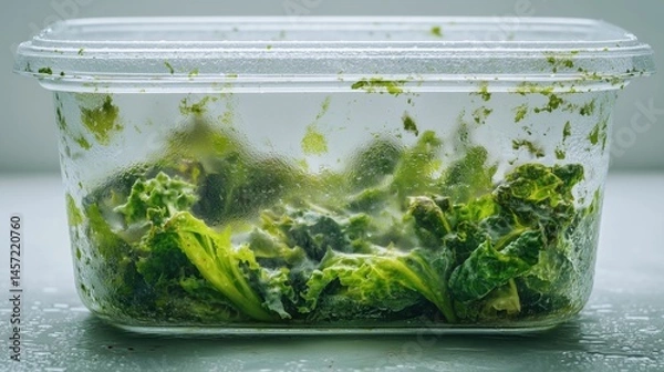 Obraz Wilted Greens in Salad Container