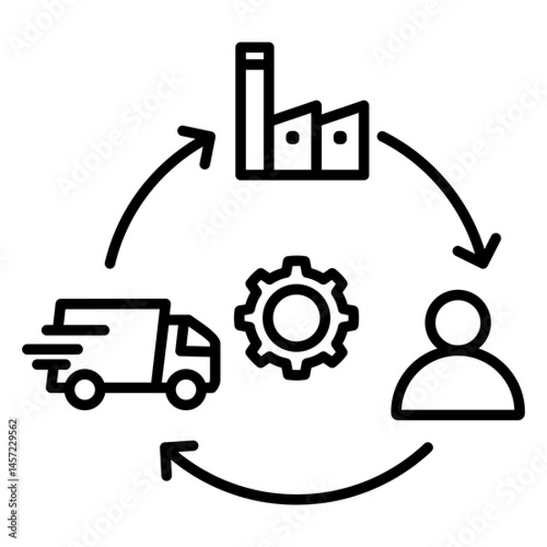 Obraz Supply Chain Icon