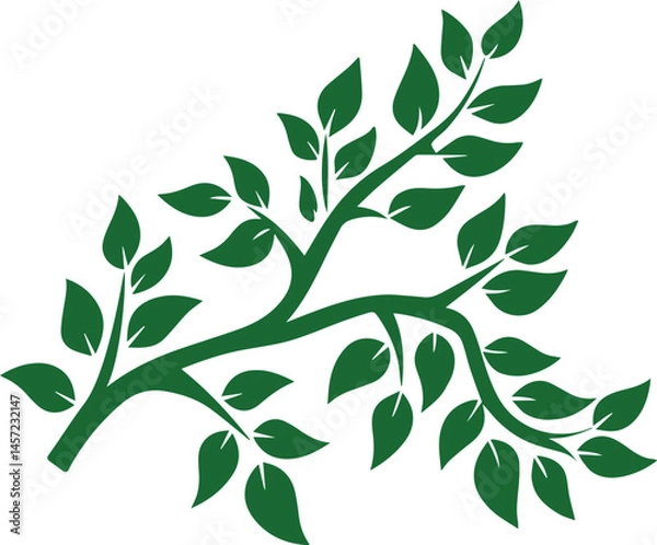 Obraz Tree with roots and green leaves