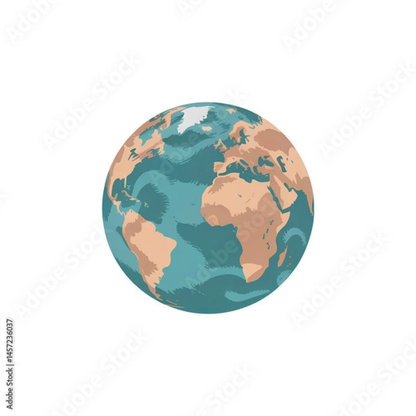 Obraz earth globe on white background