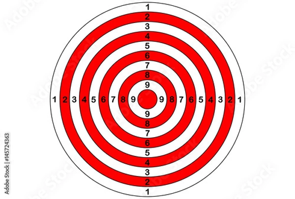 Fototapeta Vector target for rifle and archery