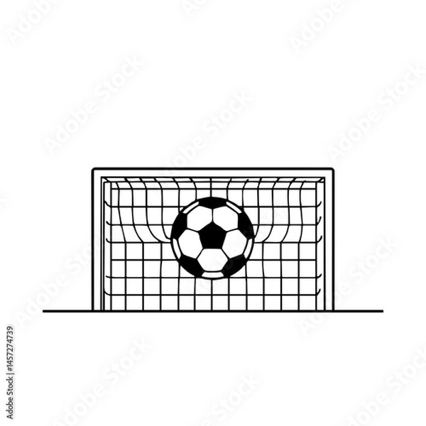 Obraz Soccer Goalpost Vector Icon