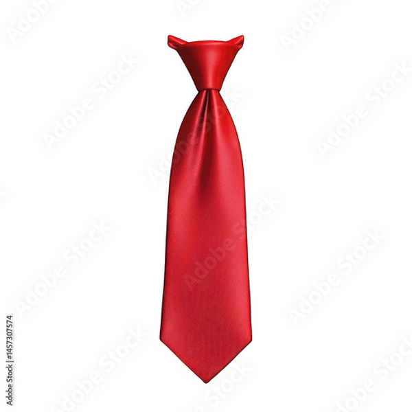 Obraz Red tie isolated on transparent background