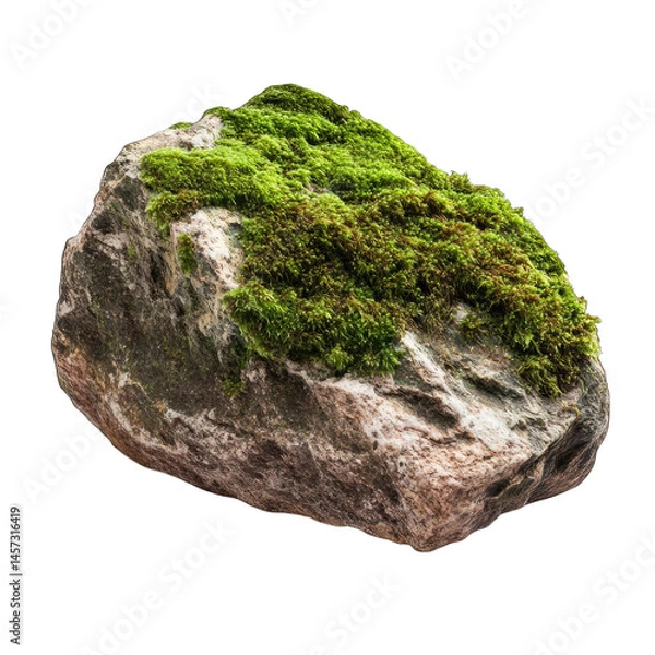 Obraz Mossy Rock Texture Nature Stone Image for Design