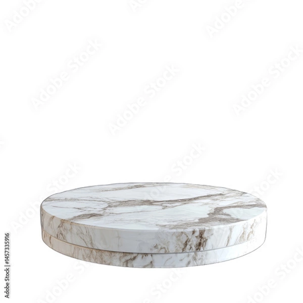 Fototapeta Rough Grey Stone Stump, Isolated, 3D Render, Nature Texture isolated on transparent background