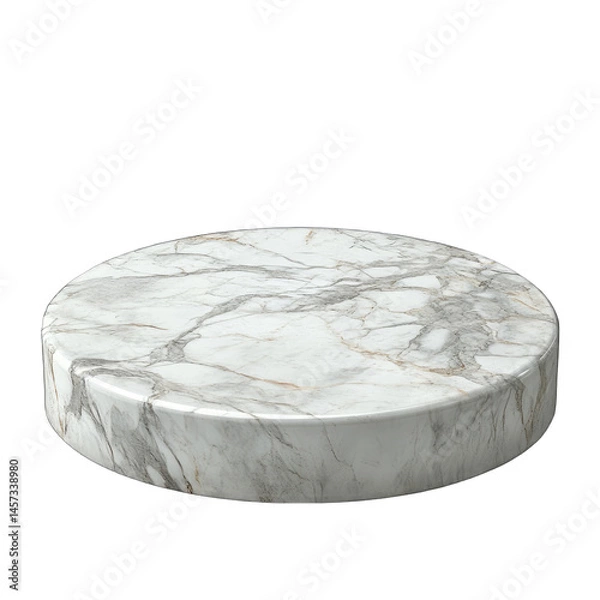 Obraz Rough Grey Stone Stump, Isolated, 3D Render, Nature Texture isolated on transparent background