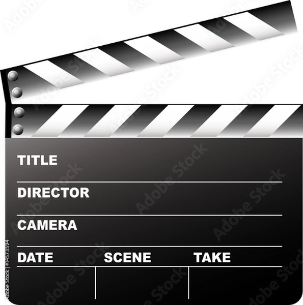 Obraz Filmklappe mit Text