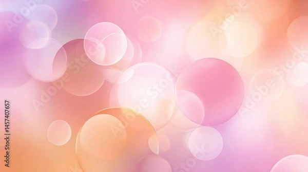 Obraz Softly Blurred Pastel Circles Creating an Abstract Background