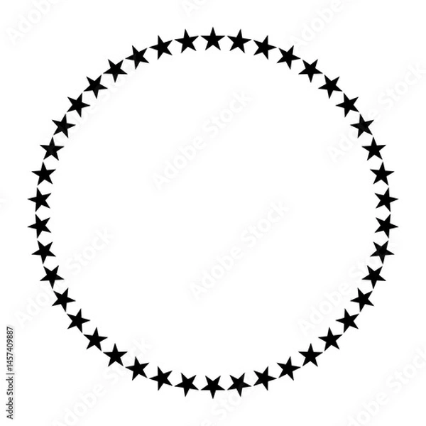 Obraz simple design of star circle frame border