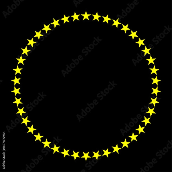 Obraz simple design of star circle frame border