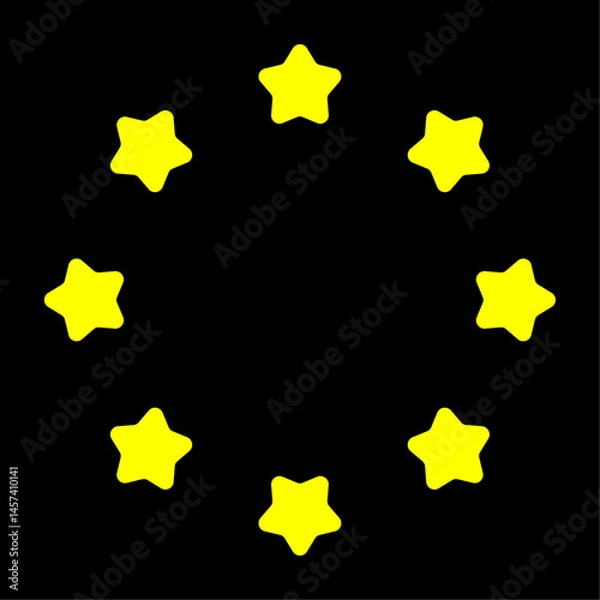 Obraz simple design of star circle frame border