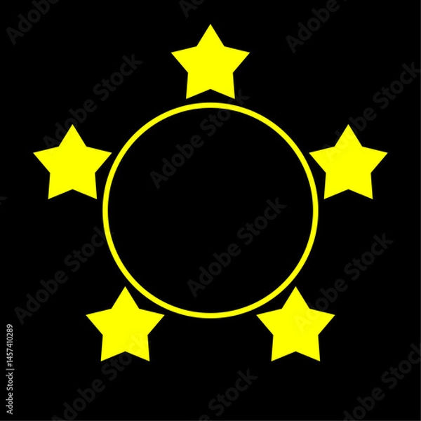 Obraz simple design of star circle frame border