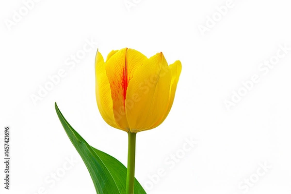 Obraz yellow tulip isolated on white