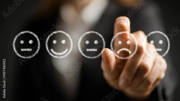 Fototapeta Business concept visualizing customer service satisfaction through efficient support, positive feedback, and client success stories that reflect business growth