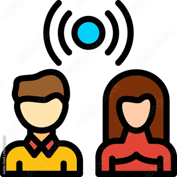 Fototapeta Exclusive Interview Line Filled Icon