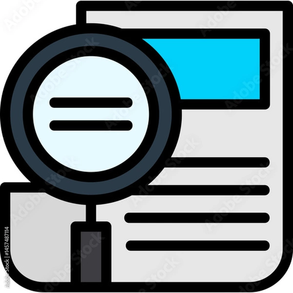 Fototapeta News Investigation Line Filled Icon