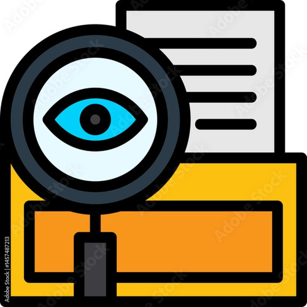 Fototapeta Investigative Journalism Line Filled Icon