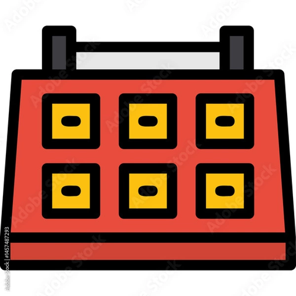 Fototapeta Typewriter Keys Line Filled Icon