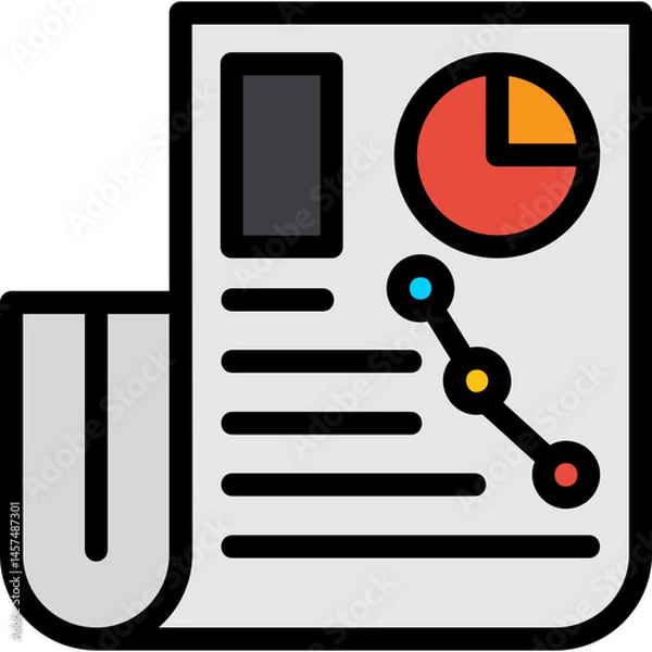 Fototapeta News Database Line Filled Icon