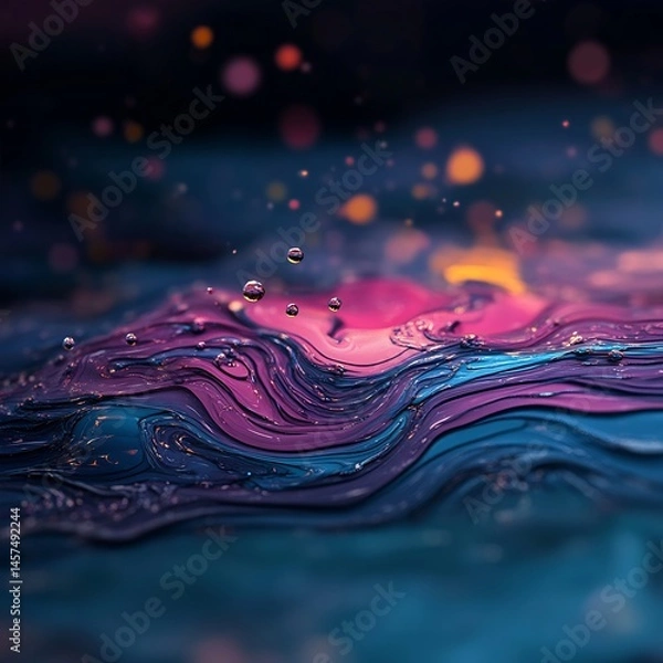 Obraz Abstract colorful lines flowing smoothly