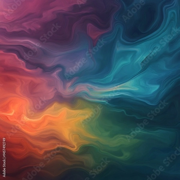 Obraz Abstract colorful lines flowing smoothly