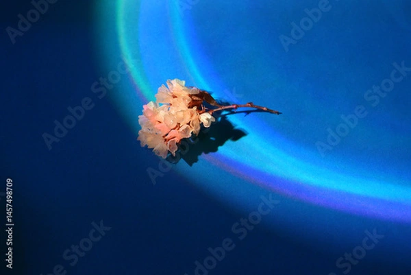 Obraz dried flowers on a blue background