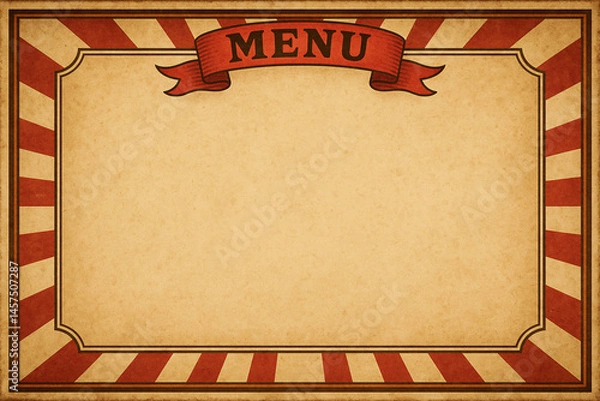Obraz Retro carnival menu template background
