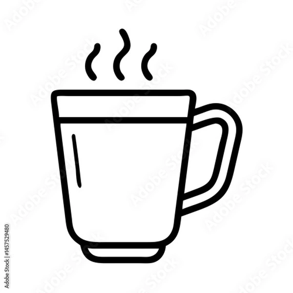 Fototapeta Hot steaming cup of coffee