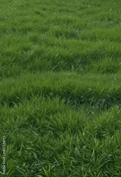 Obraz Dense emerald green grass edge, perfect repeating texture ,  summer,  greenery