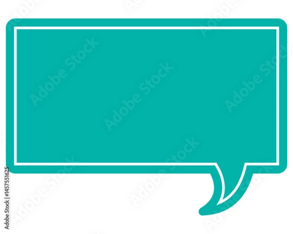 Fototapeta シンプルなカラーの吹き出し　四角形