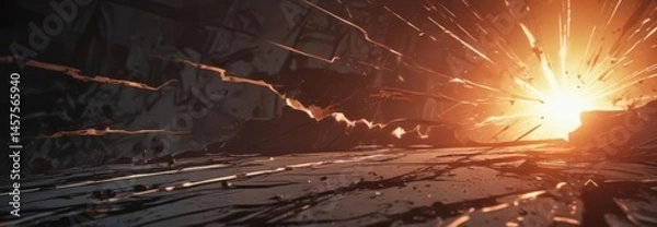 Obraz Dramatic comic book panel effect, ideal for adding a dynamic feel to your visuals ,  asset,  resource,  creative