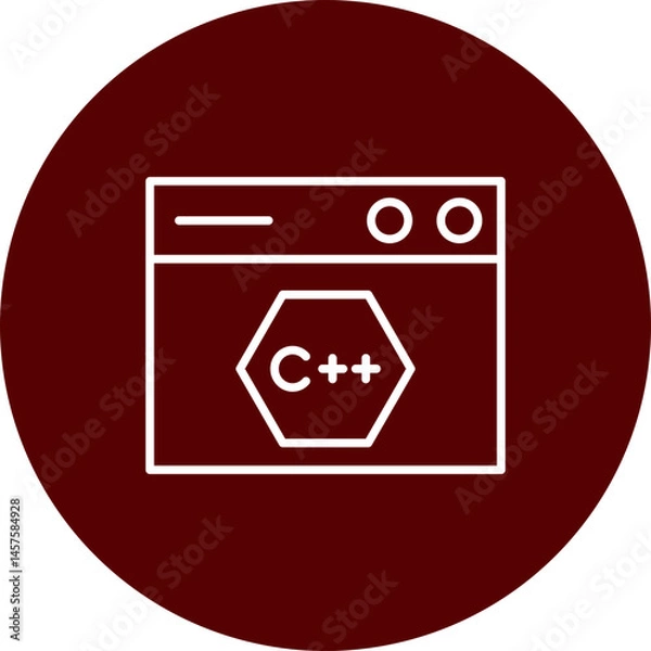 Fototapeta C++ Vector Line Brown Circle Icon Design