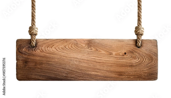 Obraz Wooden Sign Hanging by Rope