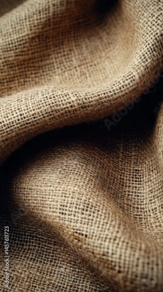 Fototapeta textured burlap fabric with natural fibers visible soft neutral colors rustic and homey vibe 