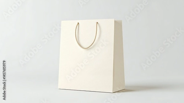 Obraz 白背景に立つシンプルな紙袋