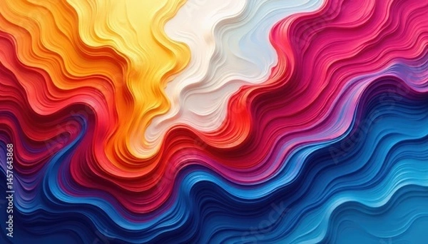 Obraz Abstract swirls of vibrant paint forming a dynamic pattern , impactful, texture, color
