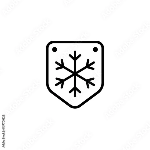 Fototapeta coldproof icon or coldproof label vector isolated. Best coldproof icon for packaging design, and more about coldproof product.