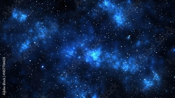 Fototapeta Blue nebula and stars in deep space