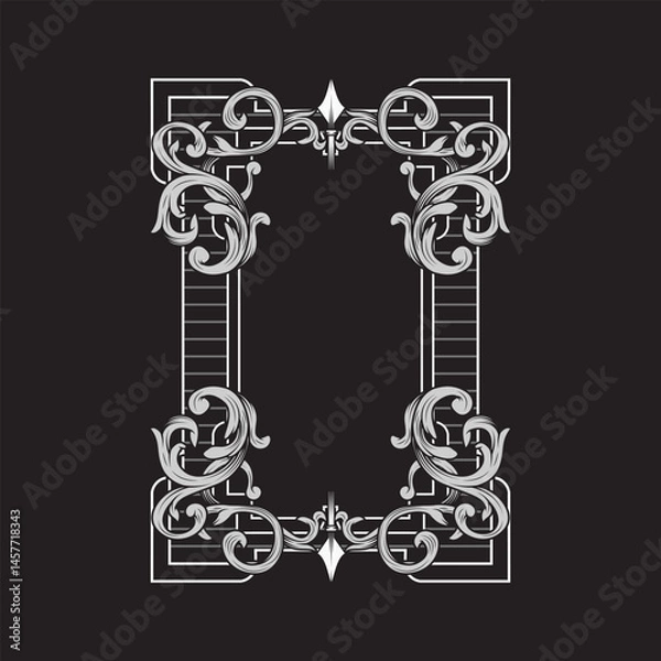 Obraz Frame Ornament Victorian Vintage Illustration