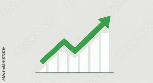 Obraz Positive Growth Trend: Upward Trajectory Indicating Success and Financial Prosperity