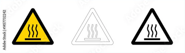 Obraz Warning hot surface in vector format