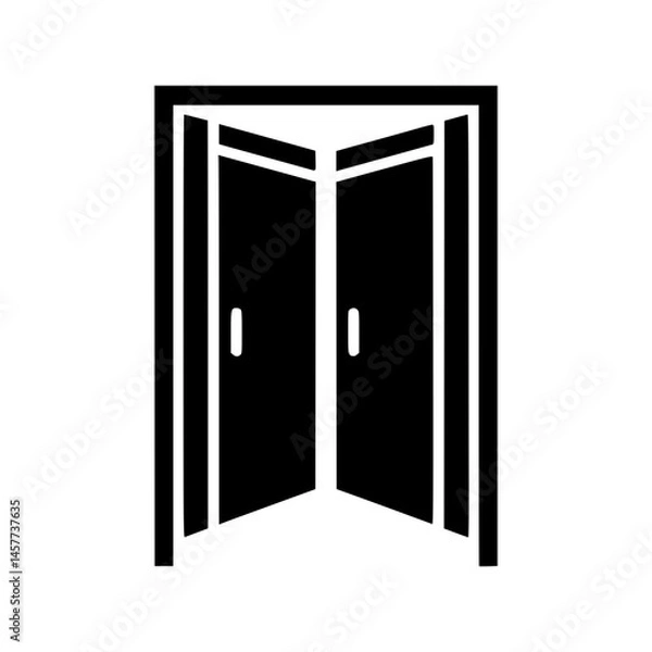 Fototapeta Open Door Icon - Vector Illustration
