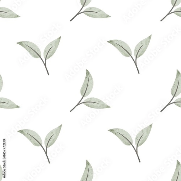 Obraz seamless pattern with leaves. season. Colorful illustration, flat style. hand drawing. design for fabric, textile, print, wrapper	
