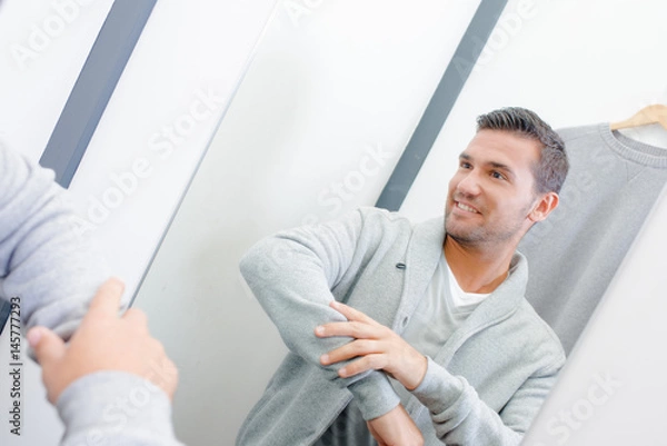Obraz man testing a casual suit