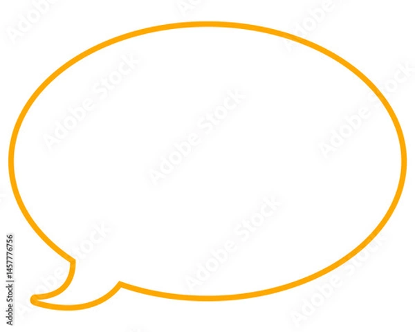 Obraz シンプルなカラー線の吹き出し　丸形