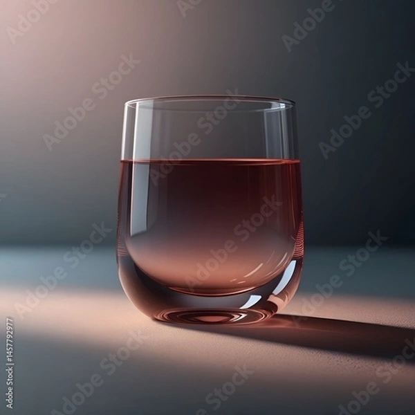 Obraz glass of red wine on gradient background 