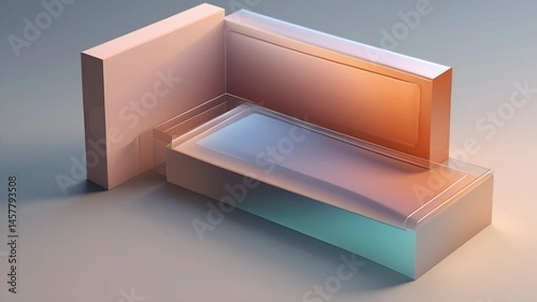 Obraz Realistic Soft Shadow, 3D Layout for Product Presentation or Poster Design