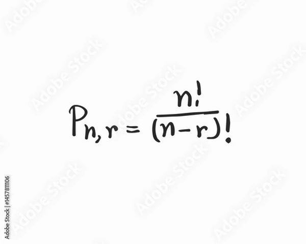 Fototapeta Math Formulas and Figures Hand Drawn Vector