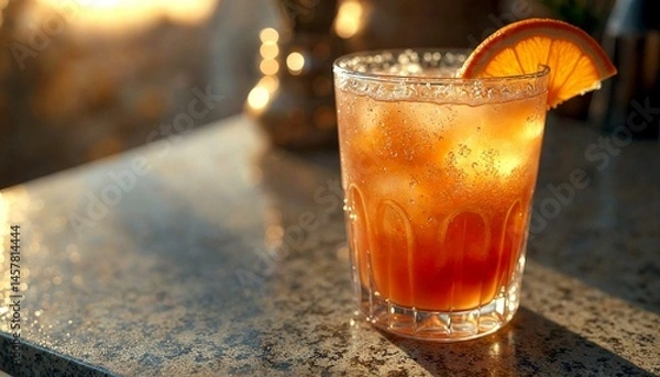 Obraz Tangerine Cocktail at Golden Hour